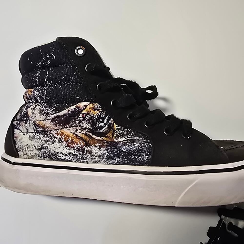 Vans Comfycush Sk8 Hi Discovery Project Tigers Black Mens 9.0 Womens 10.5